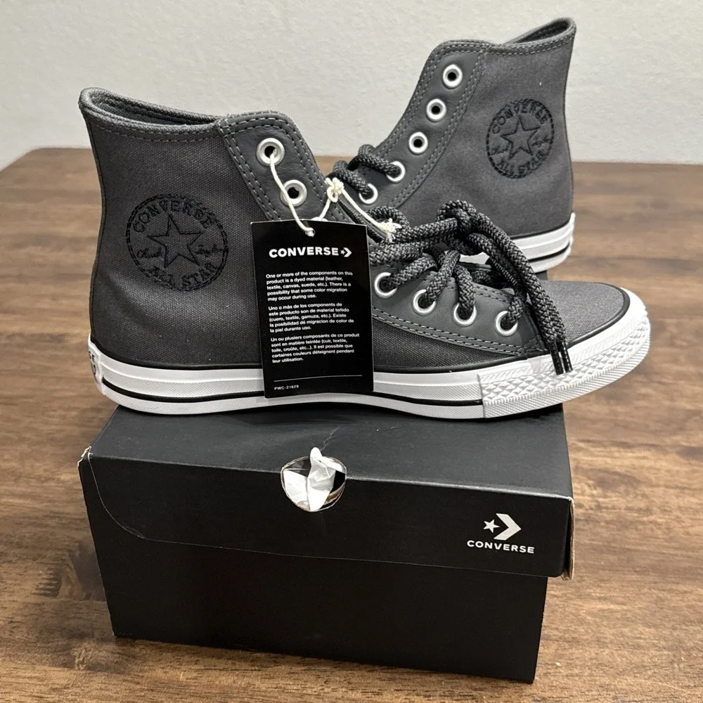 Converse Chuck Taylor‎ All Star Hi Dark Matter Gray Men 6.5 Women's 8.5 A09514F